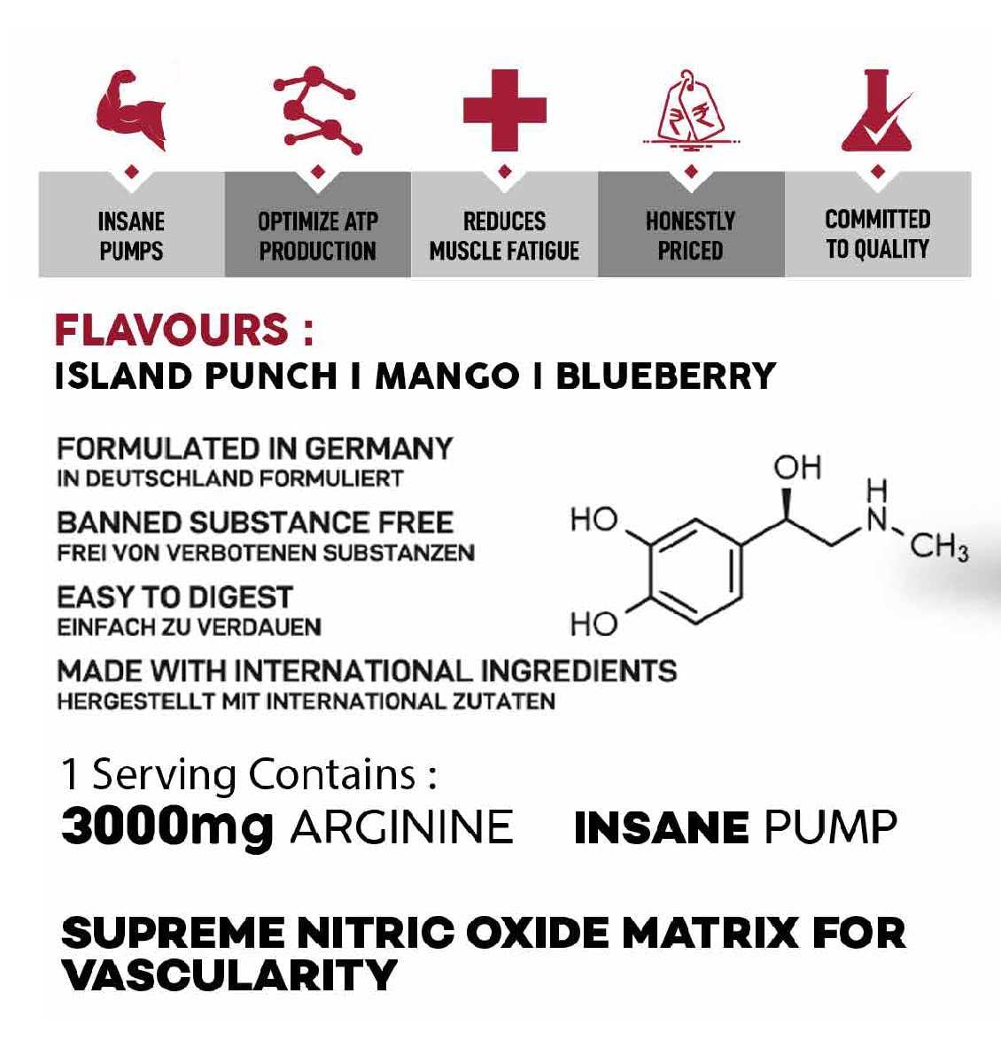 ADRENO NUTRACEUTICALS CLEAN ARGININE 90 GM