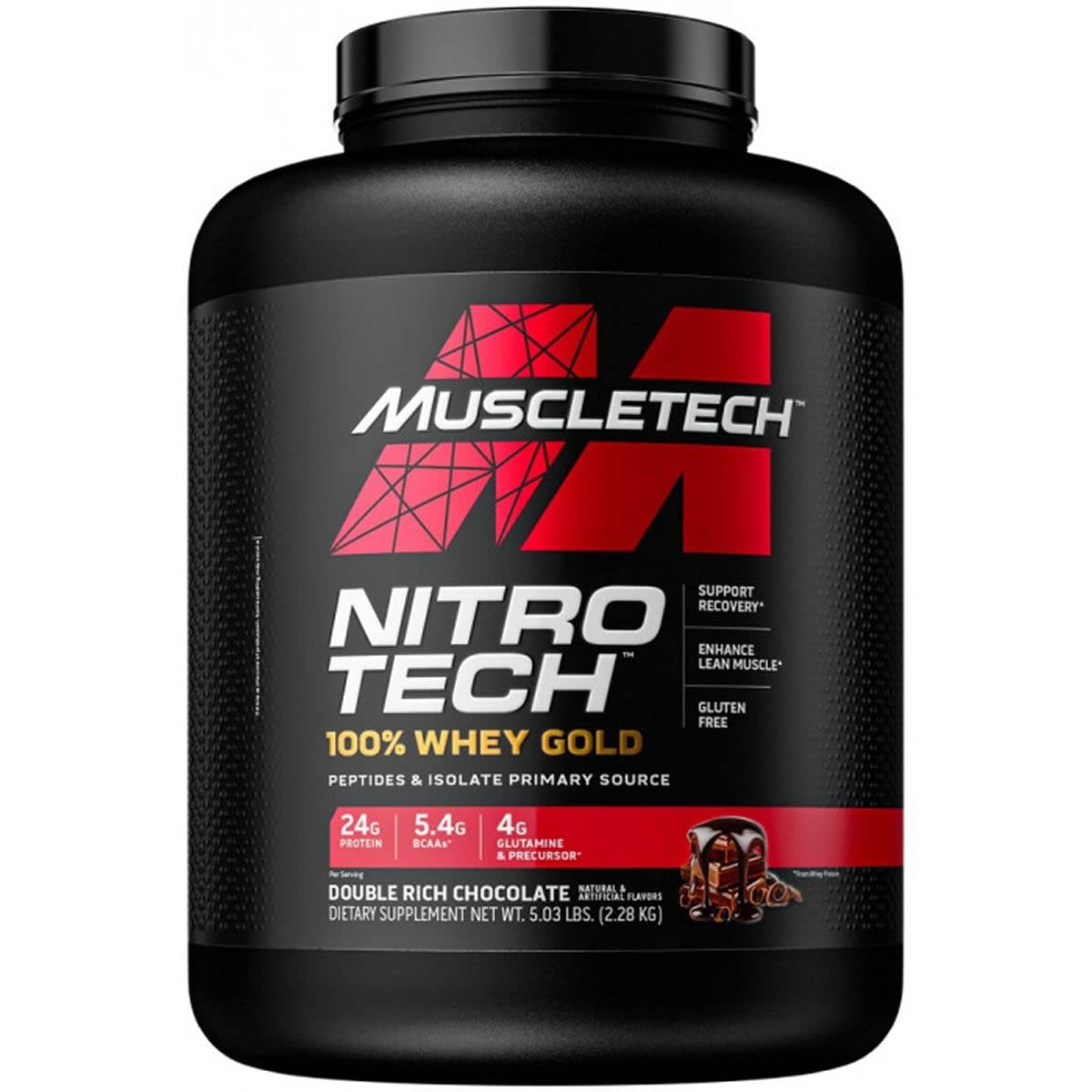 MUSCLETECH NITRO TECH WHEY 100% WHEY GOLD 5.3LBS