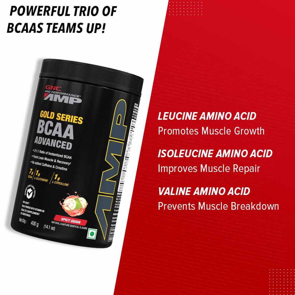 GNC BCAA ADVANCED SPICY GUAVA 400 GM