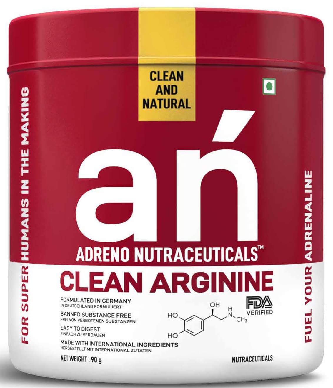 ADRENO NUTRACEUTICALS CLEAN ARGININE 90 GM